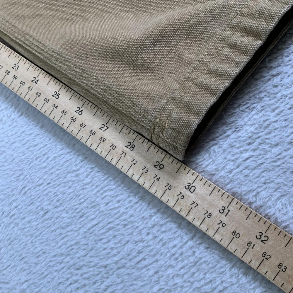 Duluth Trading Co Pants Mens 42x30 Khaki Canvas Relaxed Fit Workwear‎ 5 Pocket - Picture 8 of 13